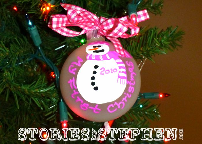 Julie Beth's 4th personalized Christmas ornament shows how everyone was excited that we now had not only a son, but also a daughter in our family.