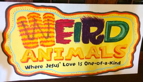 A lady at our church hand-painted this sign, which we mounted above the front of the church entrance.