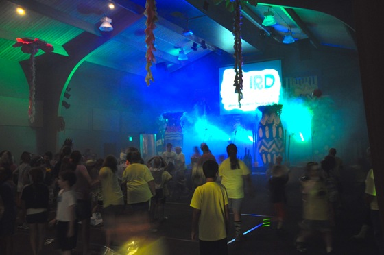 The Worship Center in action during VBS worship.