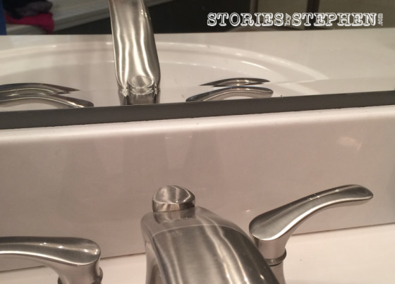 The mirror behind my bathroom sink gets used everyday, often having various things wiped from it, but it is not all scratched up like my Apple Watch Sport.