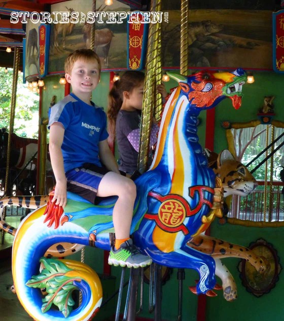 Will on the carousel.