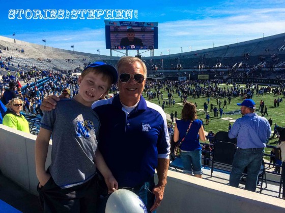 Will and his Poppa after the Memphis vs Ole Miss football game.