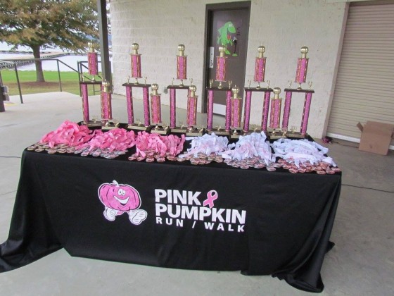 Awards at the 2015 Pink Pumpkin Run. Photo Credit: 