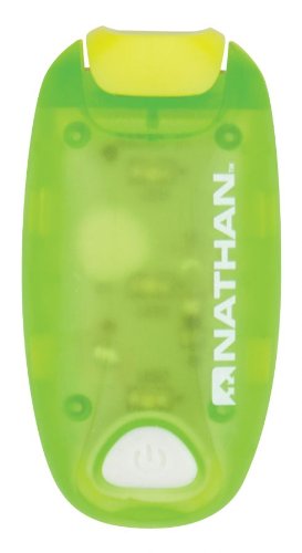 Nathan Strobe Light clips onto clothing and is barely noticeable by the runner, but it assures that the runner is seen by cars.