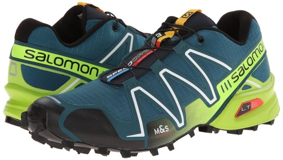 The Salomon Men's Speedcross 3 Trail Running Shoe are water resistant and winter-ready. They have a protective toe cap and have excellent traction on snow, slush and ice.