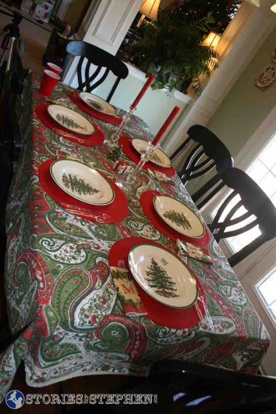 The kids' table for Christmas lunch.