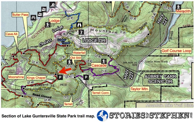 Exploring Lake Guntersville State Park Trail Run 3   Lake Guntersville State Park Trail Map Southern Crossroad 768x485 