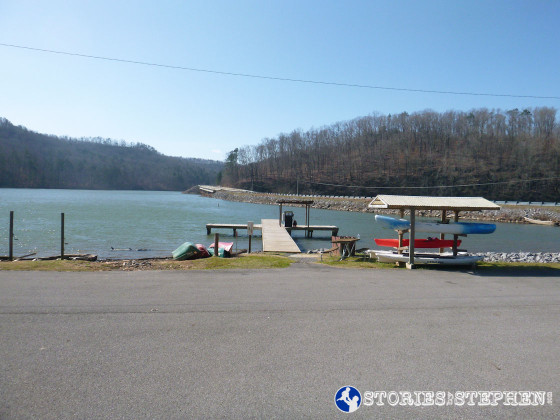 This dock at the Town Creek Fishing Center points directly at the Seales Trail head across the bridge.